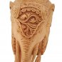 Wooden Elephant Statue Hunting Scene hand Carving Elephant Natural Wood Sculptur