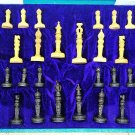 Wooden Chess Set with Board Hand Carved undercut Antique sandalwood Chess Set