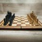 Wooden Chess Set with Board Hand Carved undercut Antique sandalwood Chess Set