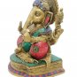 Brass Ganesha Statue 9" handmade Elephant God Idol Wealth & Luck Hindu Religious