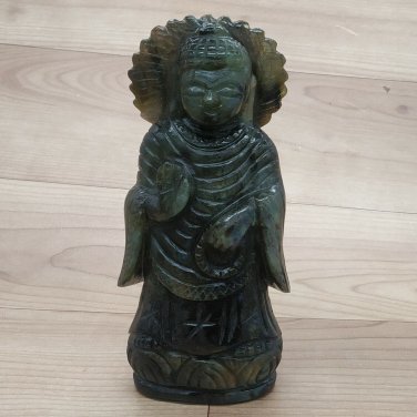 Buddha statue Labradorite Stones Meditating Buddha Sitting Figurine Buddhism