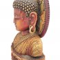 Wooden Buddha Head Statue Painted Feng Shui Tibetan Buddha