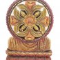 Wooden Buddha Head Statue Painted Feng Shui Tibetan Buddha