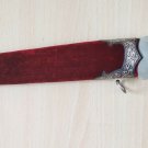 Dagger with Jade Stone Handle Handcrafted Engraved Silver work Koftgiri Damascus
