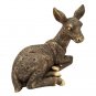 Deer sitting Marble Dust vintage buck doe reindeer animal figurine statue decor