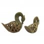 Duck Statue Pair Soft Stone Undercut Figurine Decor Sculpture Vintage Feng Shui