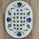 Soap tray Stone 3" x 5" Natural Lapis Lazulii & Malachite gemstone inlay work