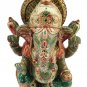 Ganesha Statue Jade stone handmade painting Sculpture Hindu Lord Elephant God