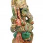 Ganesha Statue Jade stone handmade painting Sculpture Hindu Lord Elephant God