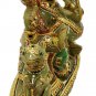 Ganesha Statue 8" Jade stone painting Sculpture Hindu Elephant God Lord Figure