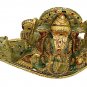 Ganesha Statue 8" Jade stone painting Sculpture Hindu Elephant God Lord Figure