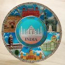 decorative plates Round engraved Indian monuments wall hanging with stand