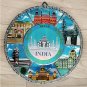 decorative plates Round engraved Indian monuments wall hanging with stand