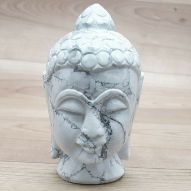 Buddha Head Statue Howlite Stone Buddha Head meditation Feng Shui Buddha