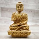Buddha Statue wooden hand carved Feng Shui Tibetan Meditation Buddha home decor