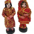 Dolls Handmade fabric Rajasthani Bride and Groom Cotton Dolls puppetry