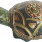 Turtles Aventurine Jade Stones Tortoise with Gold foil painting Fang Sui Home De