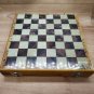 Stone Chess Set 10" Travel Stone Pieces with Stone Board game indoor