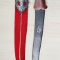 Dagger with Sun Stone Handle Handcrafted Engraved Silver work Koftgiri Damascus