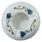 Stone ashtray 4” handmade Vintage Marble Carved Gemstone Inlay work Cigarette