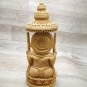 Ganesha Statue 10" Handmade Wooden Sculpture Hindu God Lord Ganesh Sitting