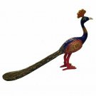 Peacock Statue Emboss Painted Metal Sculpture Paradise Peacock Decorative gift