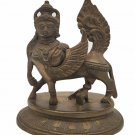 Brass Nandi Cow Khamdanu Statue Hindu Religious Vehicle of Shiva Home Decor