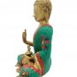 Brass Buddha Statue with Stone Work Feng Shui Tibetan Medicine Buddha