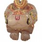 Frog Statue Rose Quartz gemstone gold foil painting handmade Sculpture Figurine