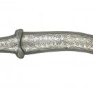 Dagger Handcrafted Engraved Silver work Koftgiri Damascus Blade 14 Inch