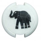Tea Coaster Handmade Marble Elephant gemstone inlay work Coaster Pietra Dura