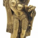 Brass Wall Hanging Mask Standing lady Statue Wall Art for home decor show piece