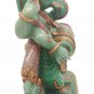 Ganesha Statue 18" Jade stone painting Sculpture Hindu Elephant God Lord Figure