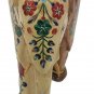 Wooden Elephant Statue Inlay Pietra dura work Natural Wood color Hand Carved
