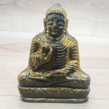 Buddha Statue Tiger Eye Lotus Buddha Statue meditation Feng Shui Tibetan Buddha