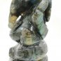 Labradorite stone Ganesha Statue natural Gemstone Statue Elephant God Ganpati