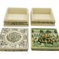 2 PC set Jewelry Box Jewellry painting Organizer Small trinket box Storage Gift