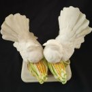 Pigeon Statue Pair Marble dust Painting Sculpture Art Bird Dove Peace Figurine