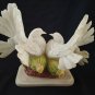Pigeon Statue Pair Marble dust Painting Sculpture Art Bird Dove Peace Figurine