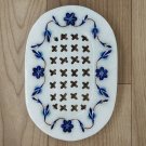 Soap tray Stone 6" x 4" Natural Lapis Lazuli gemstone inlay work Gift home decor