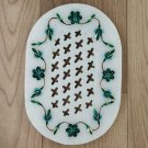 Soap tray Stone 6" x 4" Natural  Malachite gemstone inlay work Gift home decor