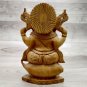 Ganesha Statue 6 Sitting on Conch Shell Wooden hand carved Hindu God Lord Ganesh
