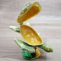 Tortoise Trinket box small souvenir animal gift Decorated with Swarovski Crystal