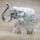 Elephant marble dust elephant Silver polish Collectible home decor Gift