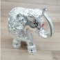 Elephant marble dust elephant Silver polish Collectible home decor Gift