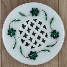 Soap tray Stone 4" Natural Malachite gemstone inlay work shop holder Gift Decor