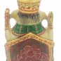 Serpentine stone Ganesha gold foil painting Statue Gemstone Elephant God Ganpati