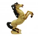 Horse Jumping Statue Marble dust Sculpture Vintage Animal Figure Home Decor Gift