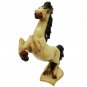 Horse Jumping Statue Marble dust Sculpture Vintage Animal Figure Home Decor Gift