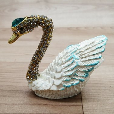 Duck Trinket box small souvenir animal gift Decorated with Swarovski Crystal